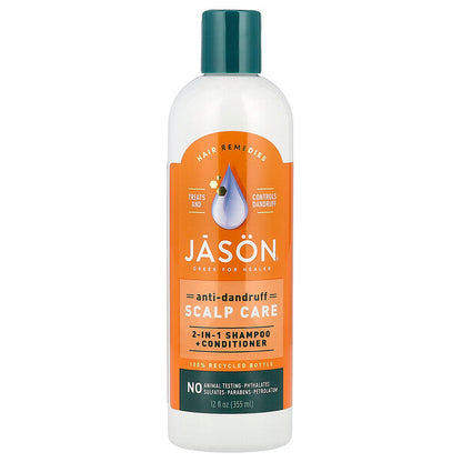 Jason Natural Kəpək Əleyhinə Saç Bakım 2-si-1-də Şampun Balzamı 355ml