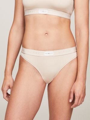 Tommy Hilfiger TH Established Tanga, Kaşmir Krem