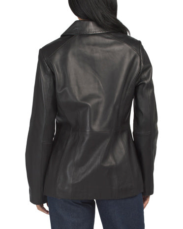 ANNE KLEIN Leather Missy Düyməli Cəkit