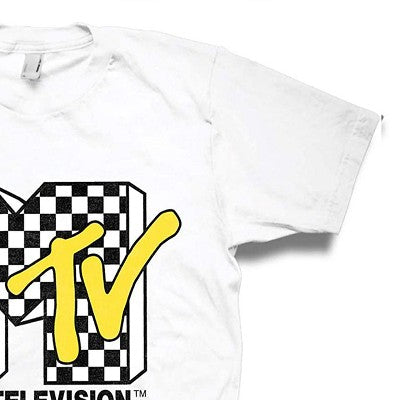 Kişi MTV Şatotex Naxış Köynəyi - 1980-90-cı illər Retro MTV Musiqi Televiziyası T-Shirt