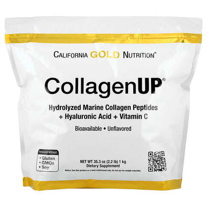 California Gold Nutrition Collagenup Hidrolizə Edilmiş Dəniz Kollagen Peptidləri Hialuron Turşusu və C Vitamini ilə 2