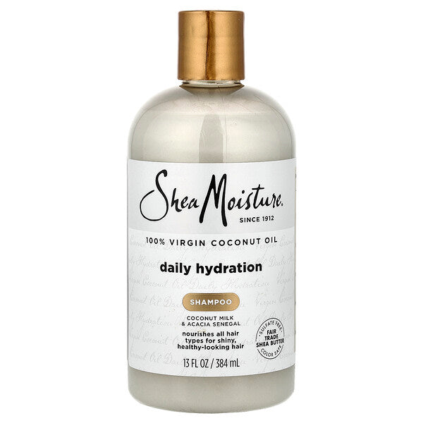 SheaMoisture 100% Xalis Kokos Yağı Gündəlik Nəmləndirici Şampun Bütün Saç Növləri üçün 384ml