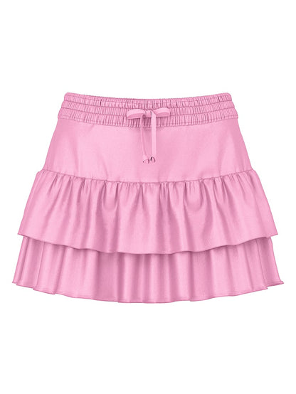 PINK Summer Fling Satin Ruffle Qadın Eteği