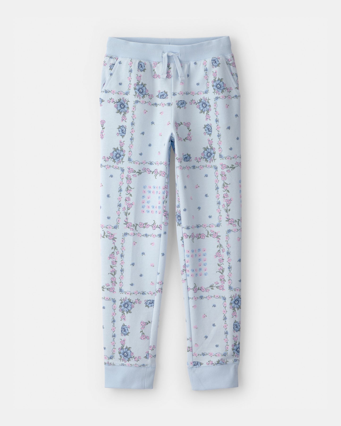 OshKosh B'gosh Qız Çiçəkli Bağlamalı Örümcək Joqger - Mavi
