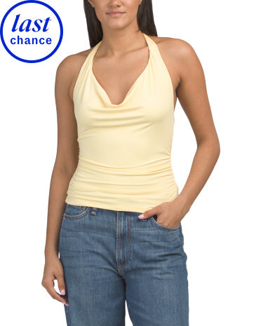 MADDEN GIRL Cowl Neck Halter Top