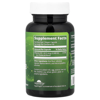 MRM Nutrition Vegan D3 Vitamini 62.5 mcg 2500 IU 60 Vegan Kapsul