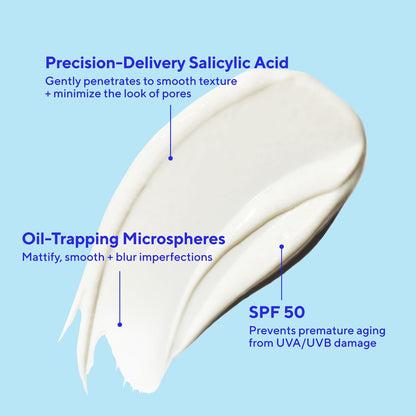 Murad Superactive Matlaşdırıcı Yağ + Göz Bəbəyi Nəzarət Nəmləndirici SPF 50 Salisilik Aside ilə