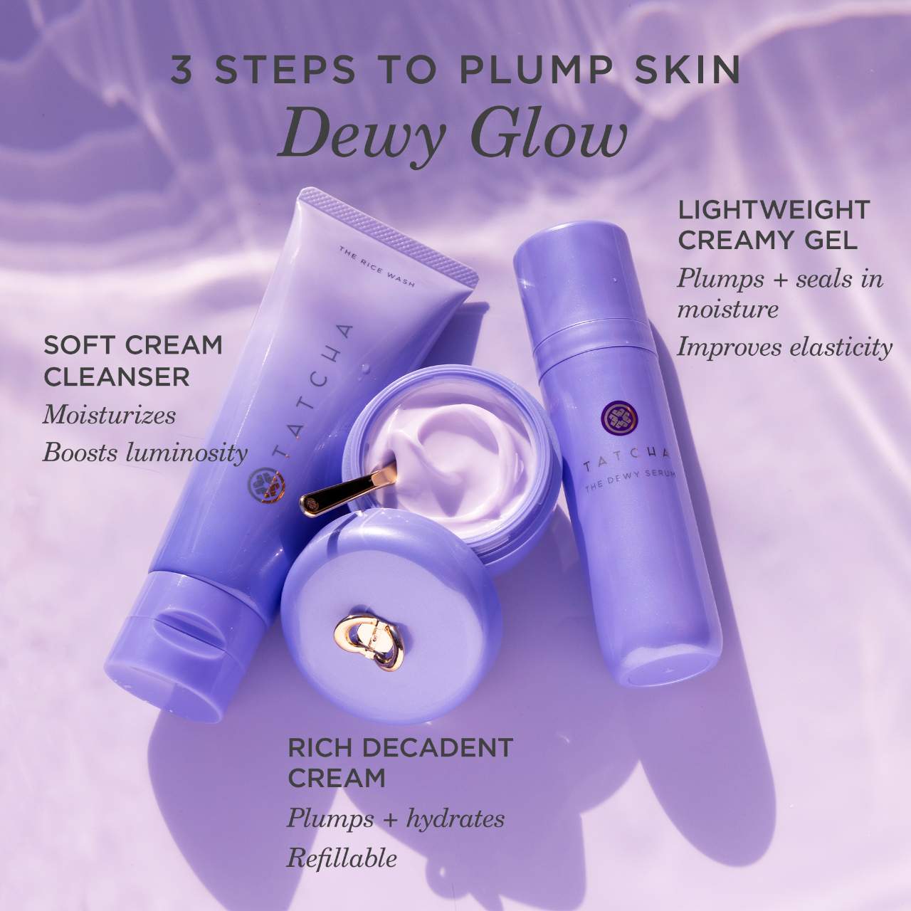 Tatcha The Dewy Serum Səth Yeniləyən və Dolğunlaştıran Tretment