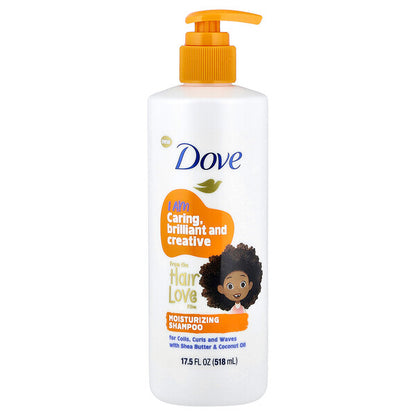Dove Kids Care Nəmləndirici Şampun Bukle Telli Dalğalı Saçlar üçün 17.5 Fl Oz 518 Ml