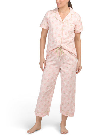 POPPY &amp; CLAY Organic Cotton Be Natural Qadın Pijama Dəsti