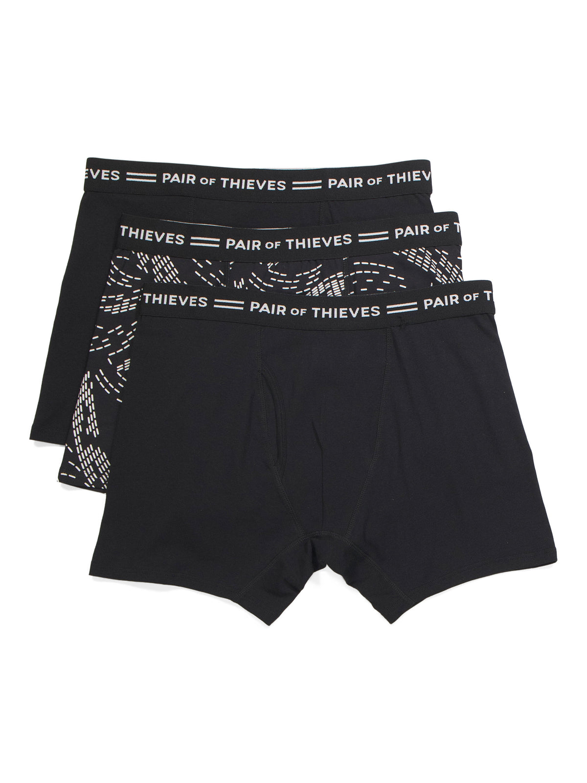 PAIR OF THIEVES 3 Paket Pamuk Qarışımlı Dörd Tərəfli Uzanabilan Boxer Briefs