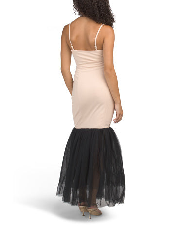SELFIE LESLIE Tomie Tulle Hem Maxi Geyim