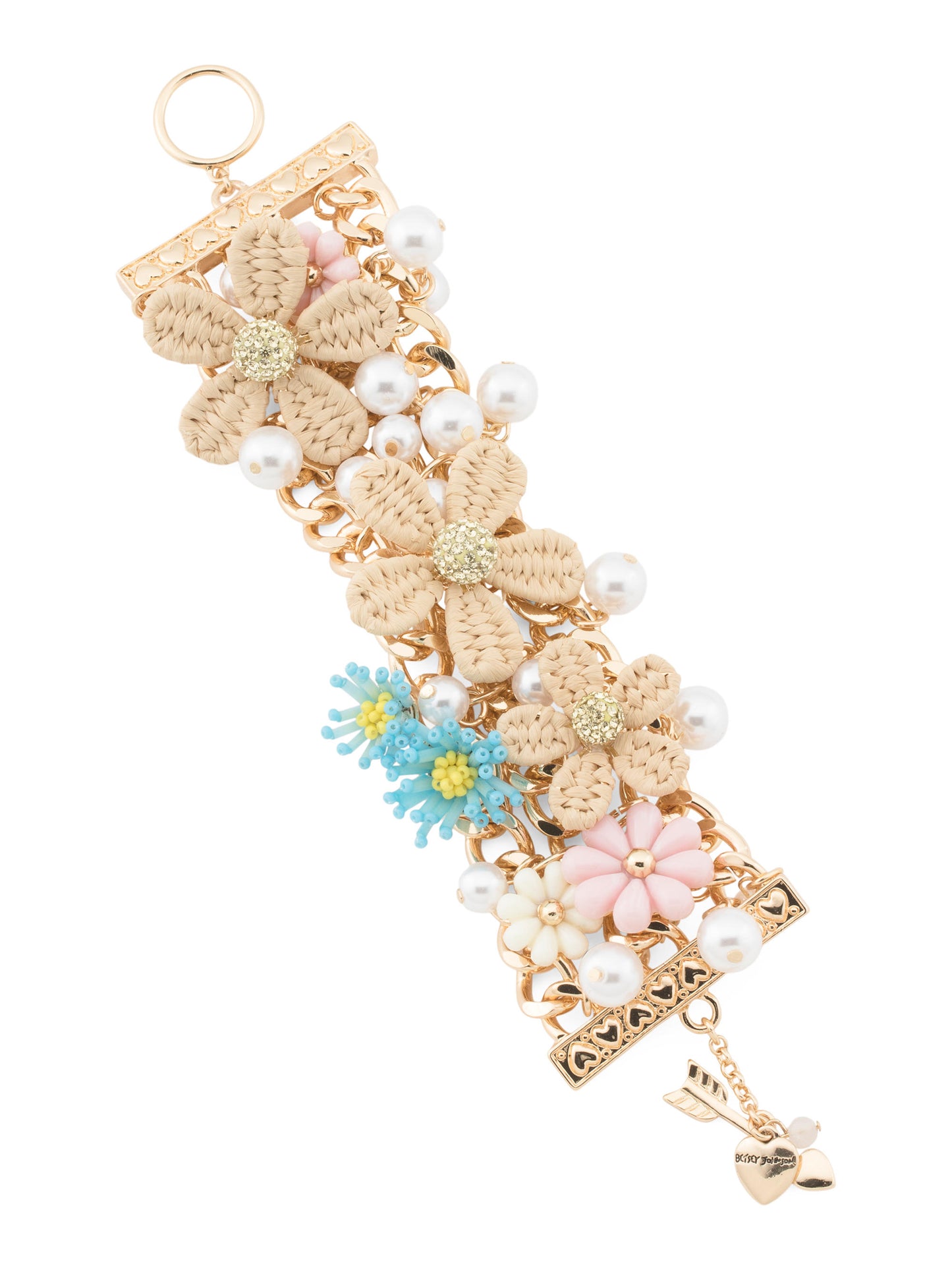 BETSEY JOHNSON Qızılı Çiçək Bibli Bilək Dəstəyi
