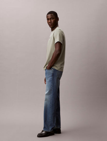 Calvin Klein New York Script Logo Qrafik Klassik T-Shirt