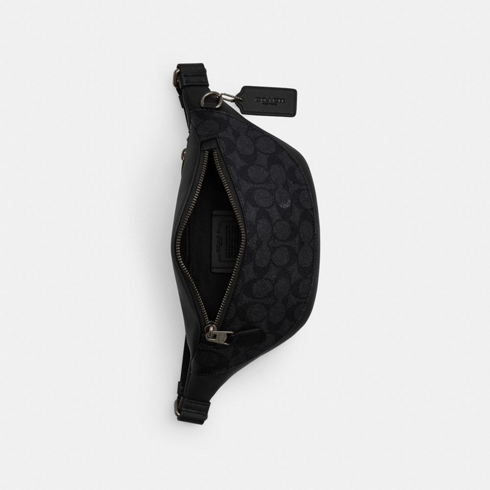 Coach Warren Mini Kəmər Çantası Signature Kanvasdan