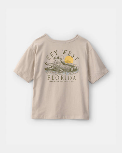 OshKosh B'gosh Oğlan Key West Qrafik Köynəyi - Bej