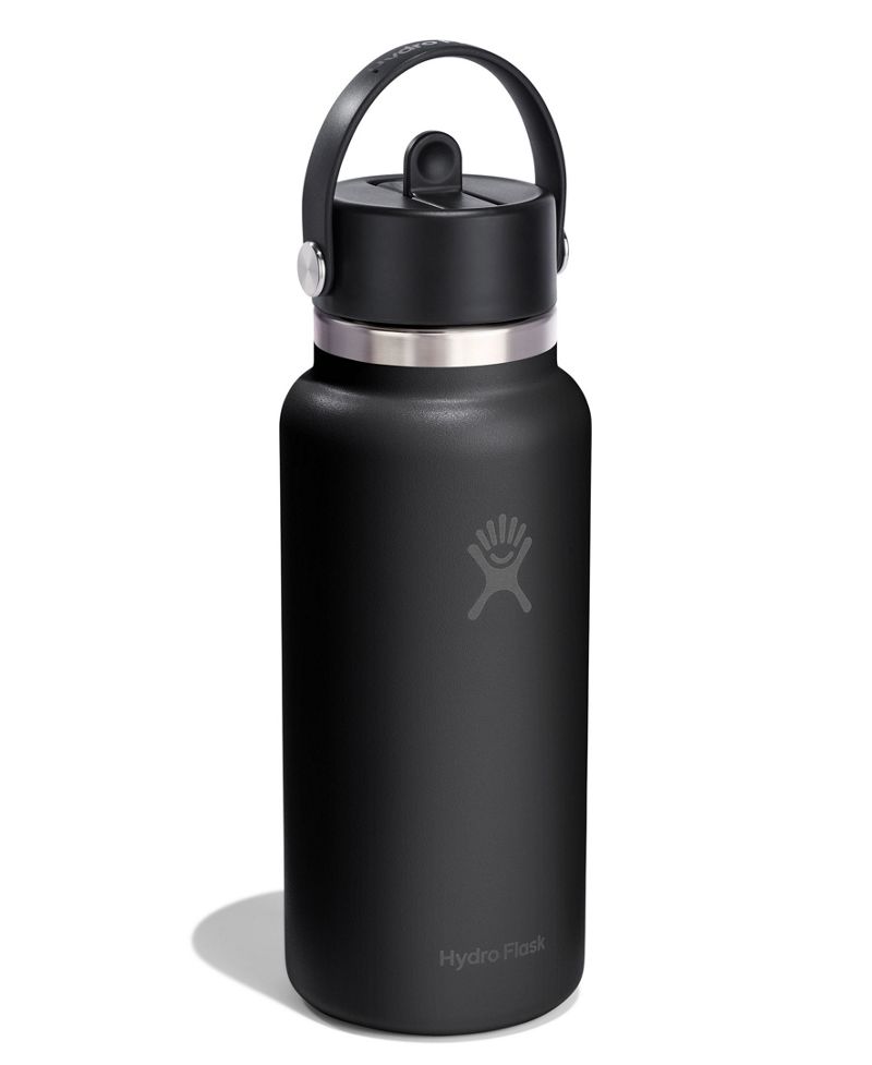 Hydro Flask 32 oz. Geniş Ağız Flex Saman Qapağı ilə Su Şişəsi