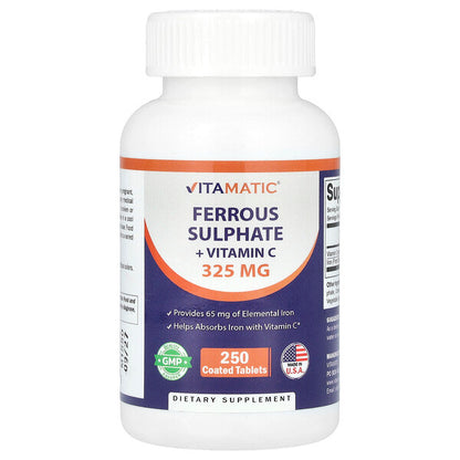 Vitamatic Ferrous Sulphate C Vitamini 250 Qaplı Tablet