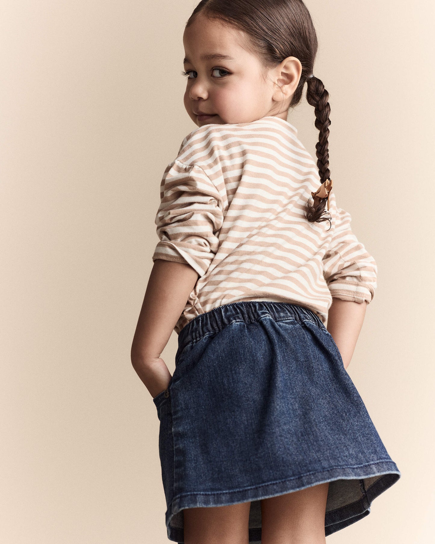 Carter's Körpə Qız Asimmetrik Denim Etək - Mavi