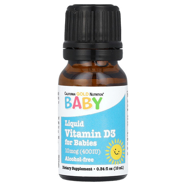 California Gold Nutrition Uşaq Vitamin D3 Damcıları 10 Mcg 400 Iu 10 Ml