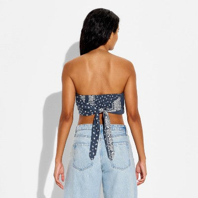 Wild Fable Qadın Bandana Boru Üstü Navy Mavi Paisley M
