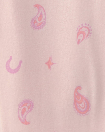 Carter's Qız Unikorn 100% Pamuk Rahat Oturan 4 Parçalı Pijama Dəsti - Çəhrayı