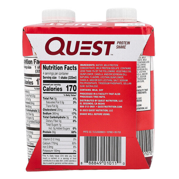 Quest Nutrition Protein Shake Şorlu Karamel 4 Ədəd 325 ml