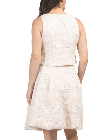 MUSE Jacquard Toxumalı Kolsuz Bluzka
