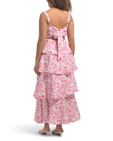 SELFIE LESLIE Provence Bloom Pilləli Midi Geyim