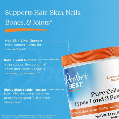 Doctor's Best Pure Collagen Types 1 and 3 Tozu 200g
