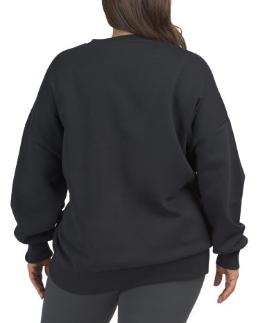 Plus Rival Crew Neck Sweatshirt Qadın Kapüşonsuz Bluzu