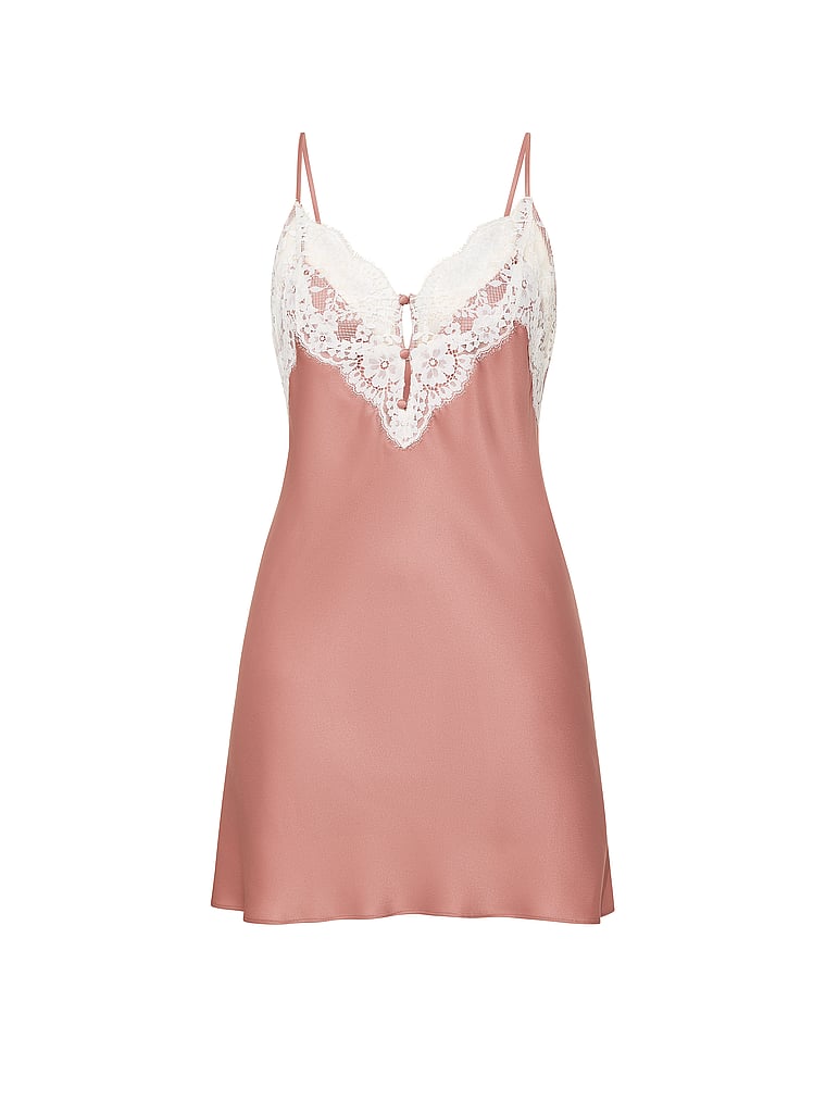 Victoria's Secret Satin Dantelli Qısa Slip Geyim