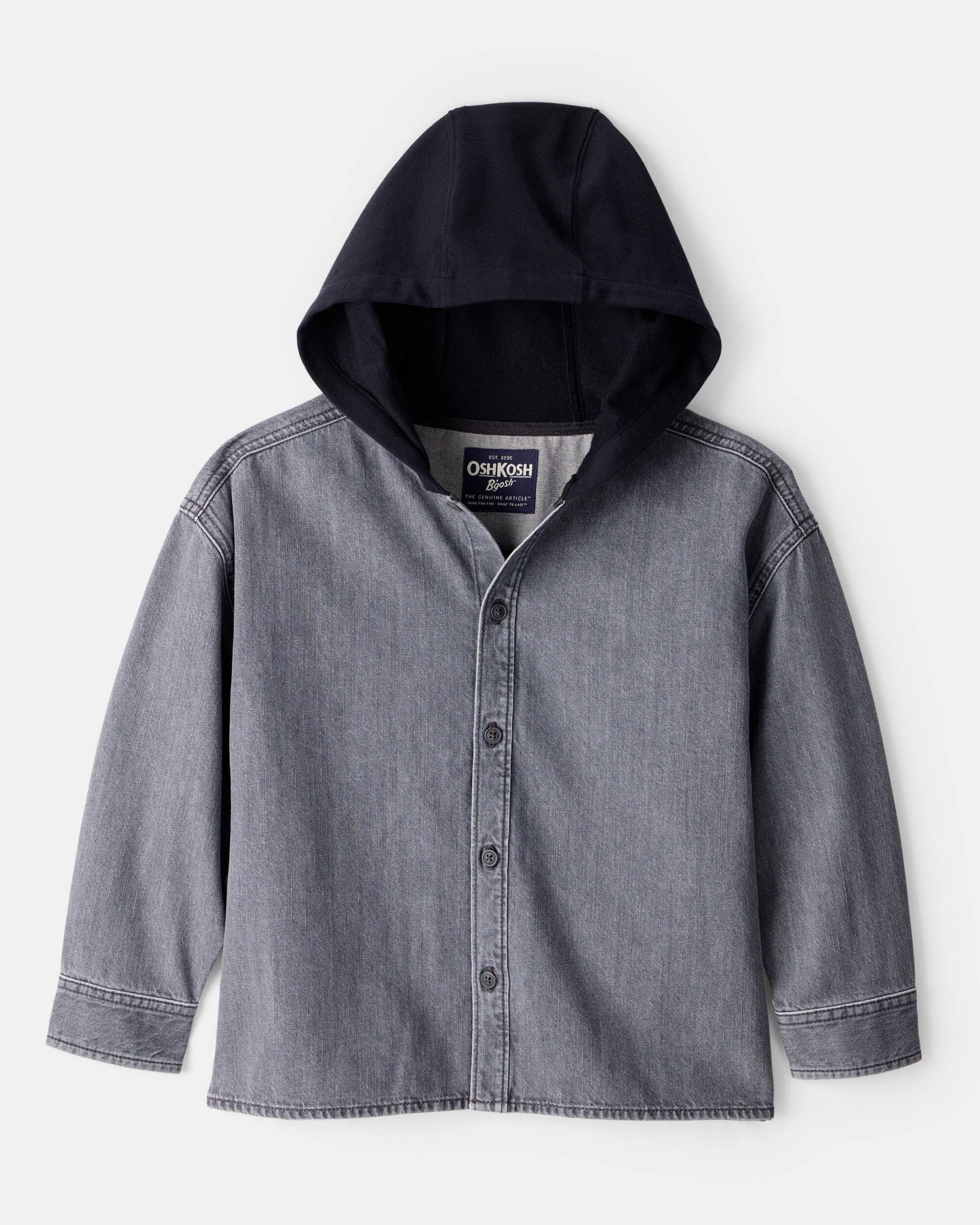OshKosh B'gosh Oğlan Pambıq Uzun Colu Moda Gödəkçəsi