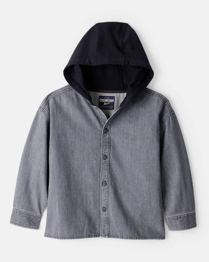 OshKosh B'gosh Oğlan Pambıq Uzun Colu Moda Gödəkçəsi