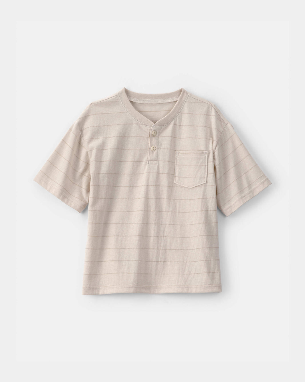 OshKosh B'gosh Oğlan Çizgili Henley Köynəyi - Tan