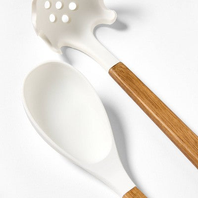 Figmint 10 Parçalı Silikon/Akasya Bişirmə Qabları Dəsti Krem
