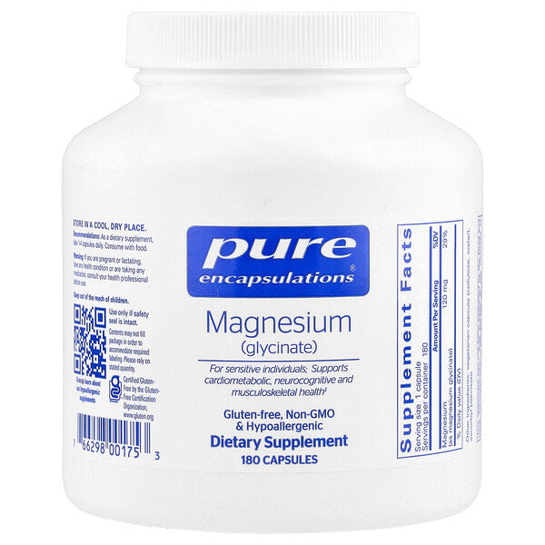Pure Encapsulations Magnesium Glycinate 120mg 180 Kapsul