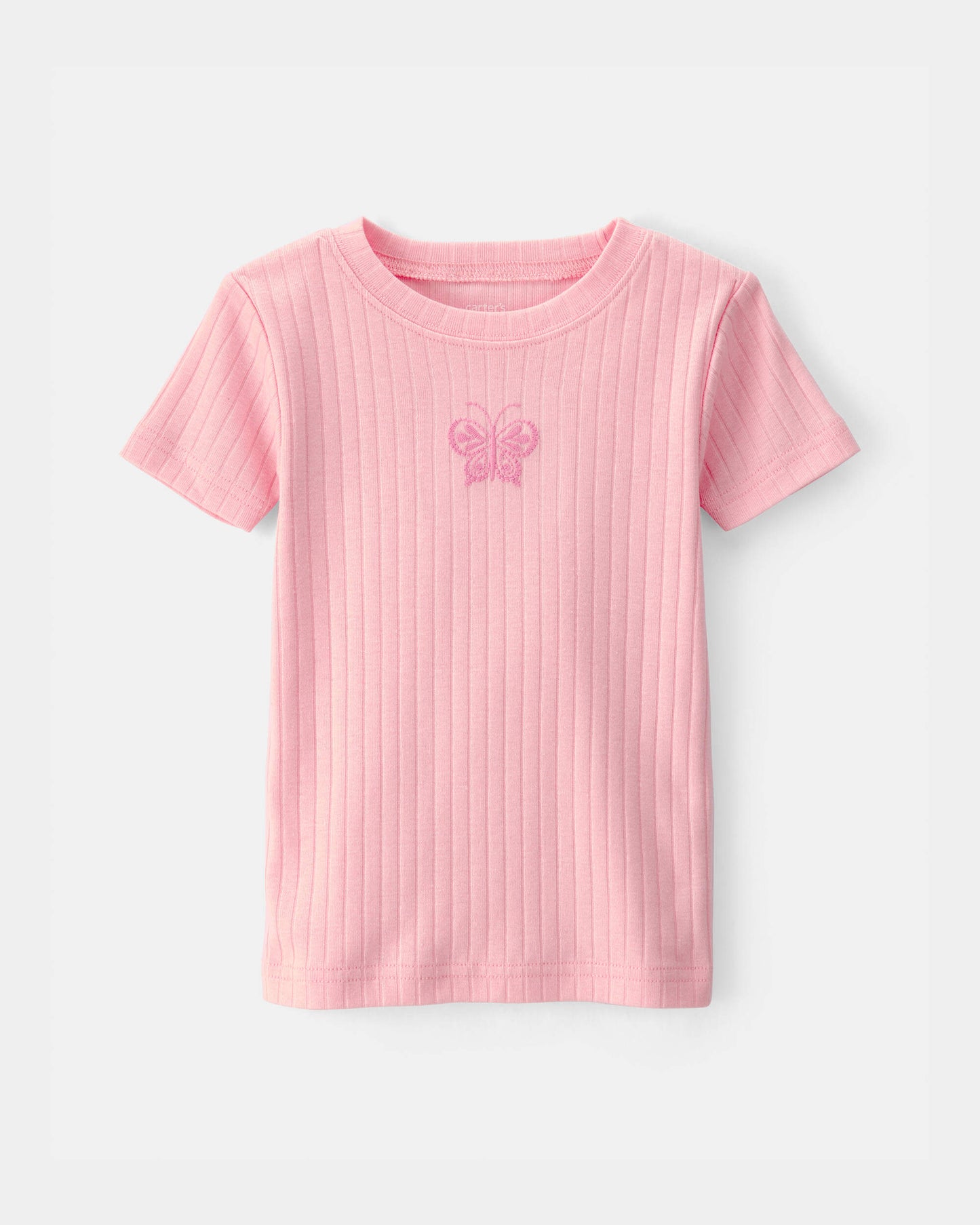 Carter's Toddler Qız Kəpənək Ribli Uyğun Oturan 2-Parçalı Pijama Dəsti - Çəhrayı