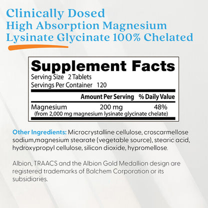Doctor's Best Yüksək Udulma Magnesium Lizinit Glisinit Helat Albion Traacs 240 Tablet