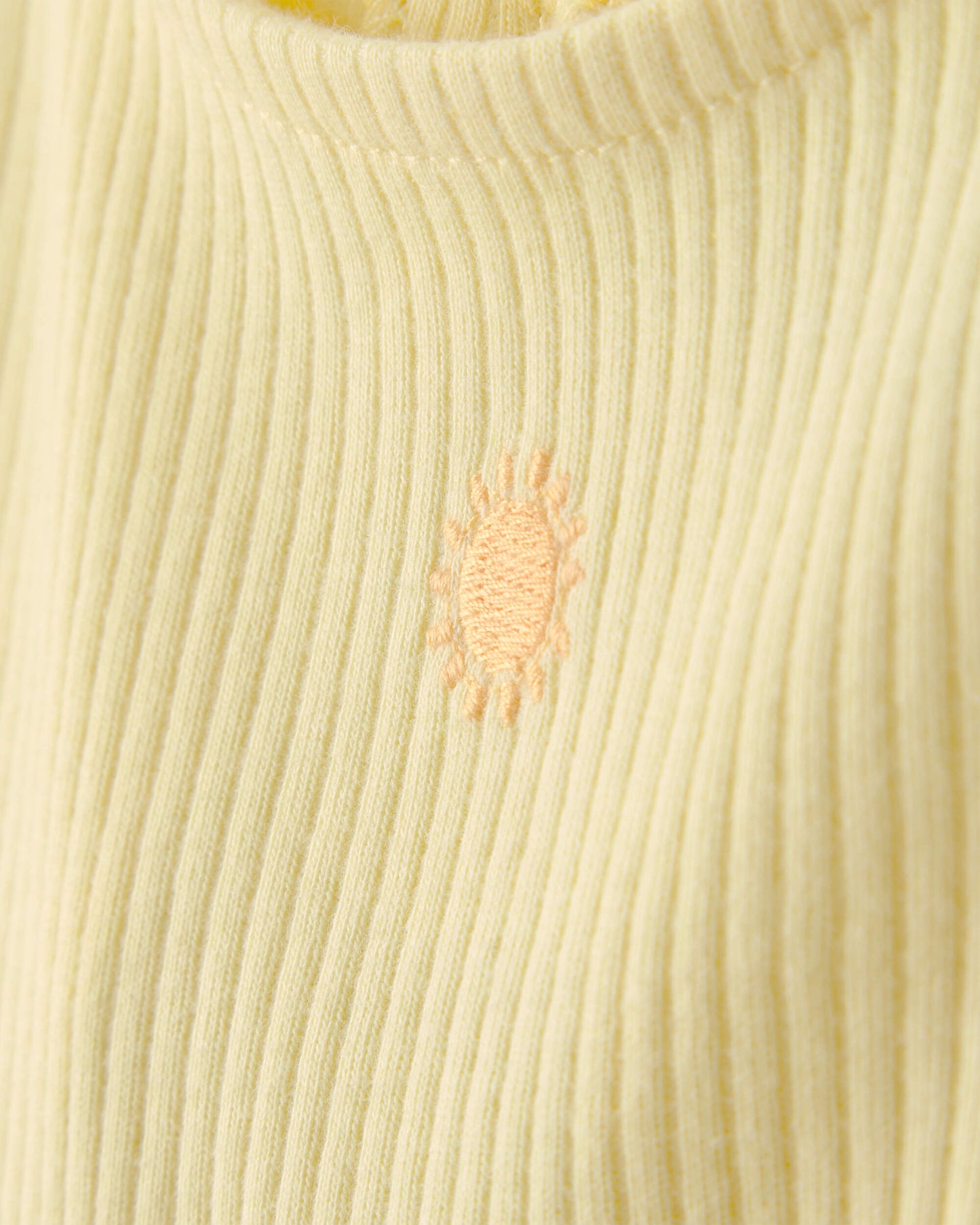 Carter's Qız Uşaq Günəş Qısa Qollu Bodysuit Geyimi - Sarı