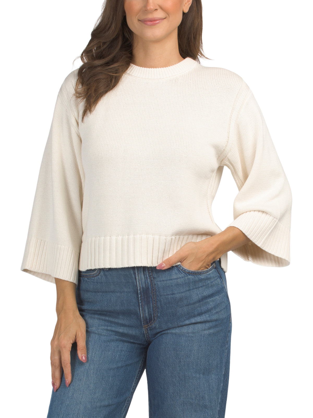 ARCHER CASHMERE Cotton Scottie Geniş Qol Sviter