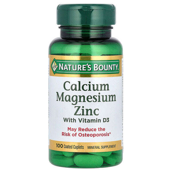 Nature S Bounty Kalsium Maqnesium Sink D3 Vitamini ilə 100 Örtülü Kapsul YoxYox