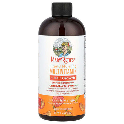 Maryruth S Maye Saçların Böyüməsi Üçün Maye Səhər Multivitamini Şəftəli Mango 15 22 Fl Oz 450 Ml YoxYox