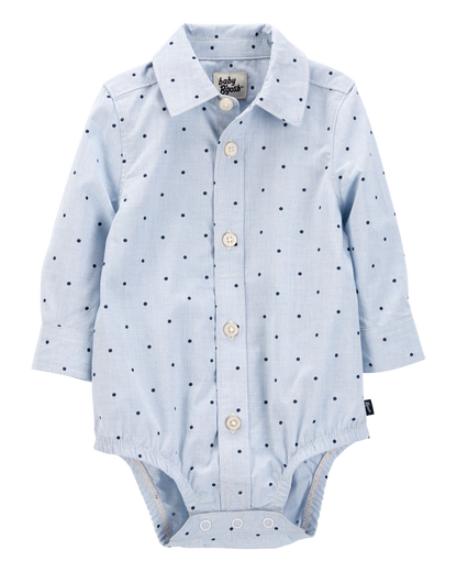 OshKosh B'gosh Uşaq Oğlan Nöqtəli Düymələ Bodysuit