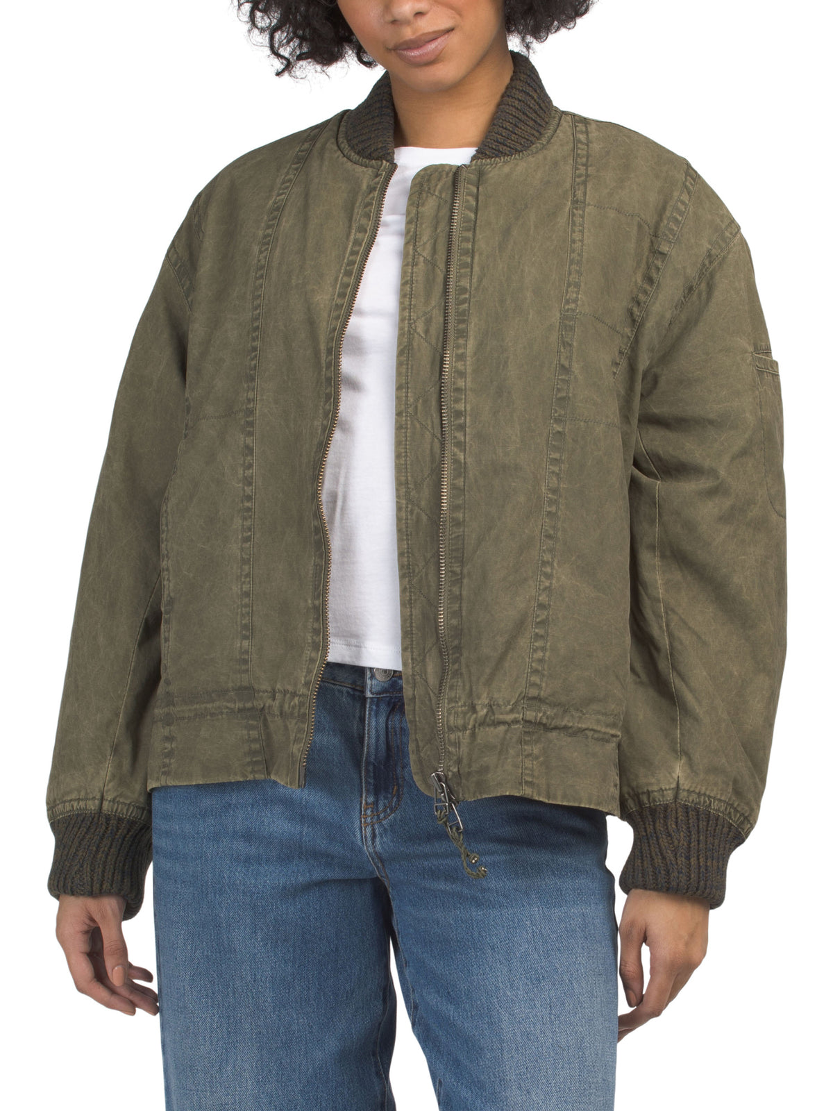 FREE PEOPLE Jax Yıkama Bomba Gödəkçəsi