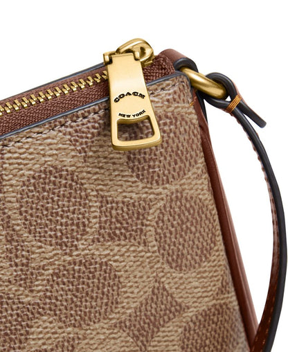 COACH Plaza Kiçik Signature Kanvas Nazik Çiyin Çantası