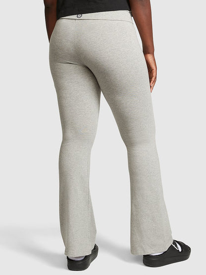PINK All-Day Cotton™ Foldover Flare Leggings
