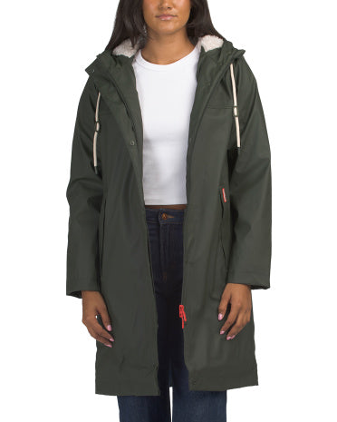 Rubberized Padded Mid-length Coat