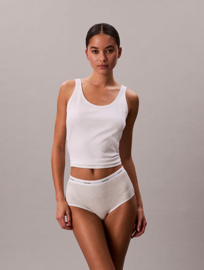 Calvin Klein Pamuklu Esnek Ribli Yüksək Bel Tanga
