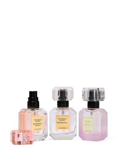 Victoria's Secret 3-Parça Bombshell Mini Eau de Parfum Hədiyyə Dəsti Eksklüziv Bombshell Buket ilə
